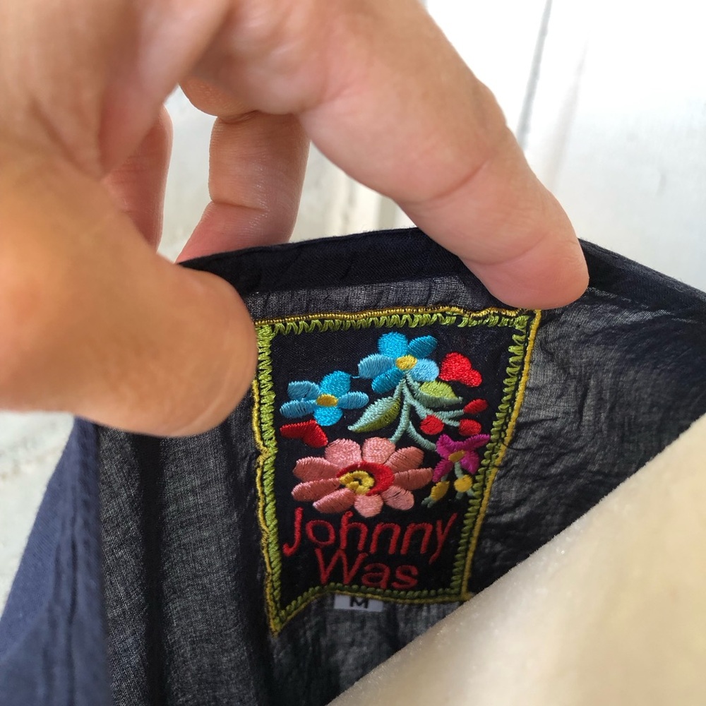 Johnny Was Embroidered Black Tank Dress - Picture 7 of 9